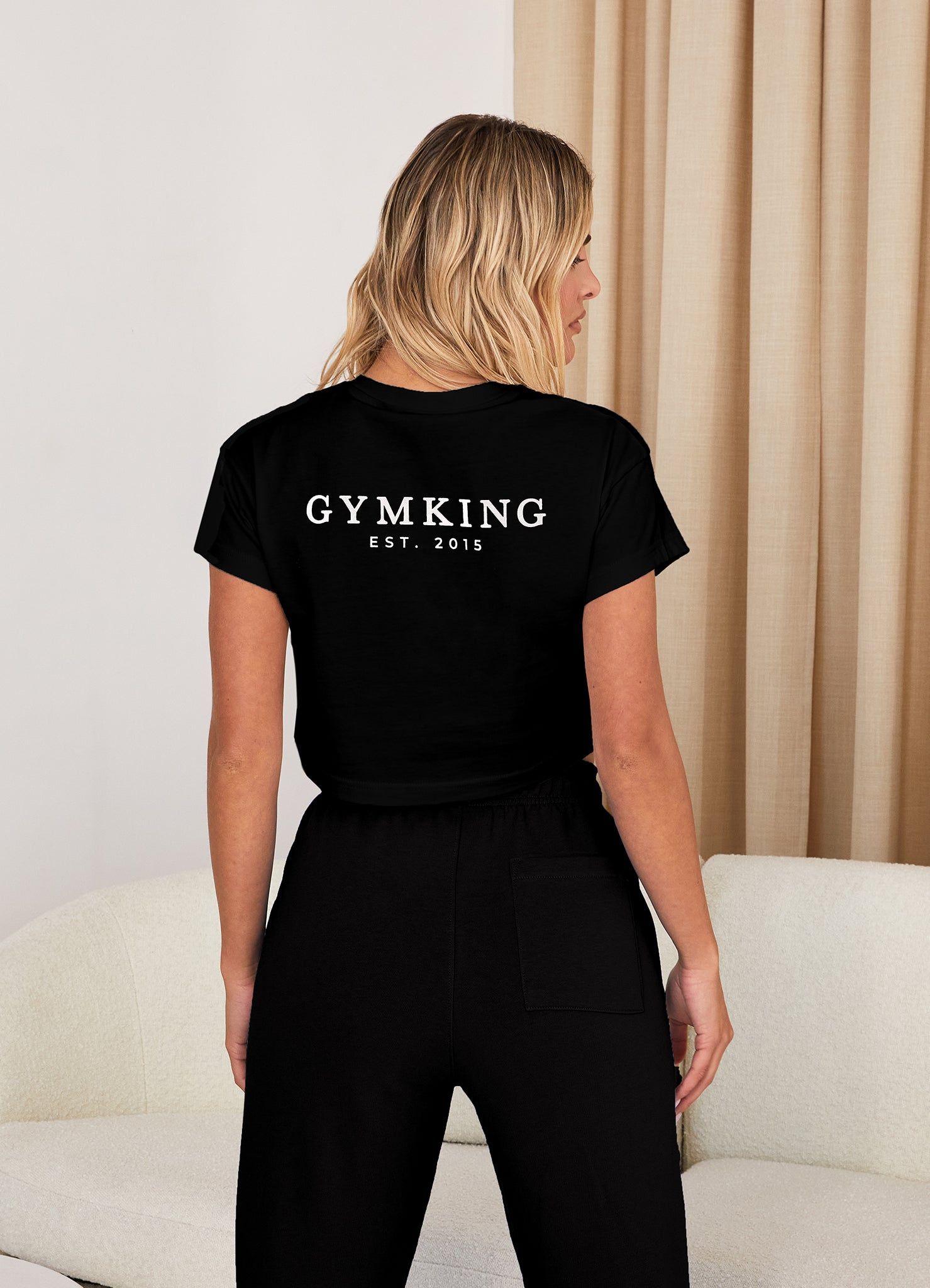 Gym King Established Cap Sleeve Tee - Black/White sold by The Gym King product image thumbnail 6