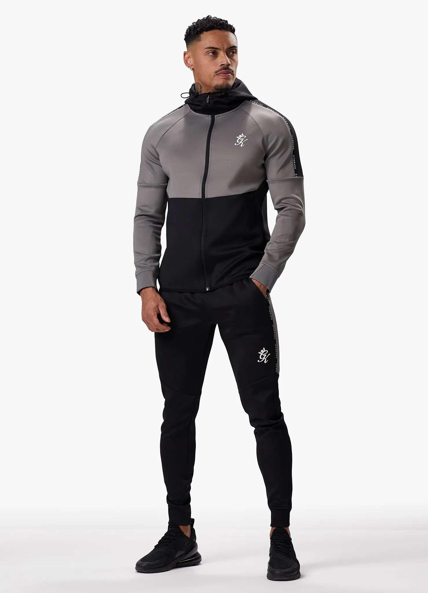 Gym King Taped Core Plus Tracksuit - Black/Steel sold by The Gym King product image thumbnail 2