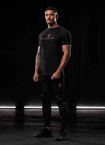 Gym King Pro Logo Tee - Black/Gold sold by The Gym King