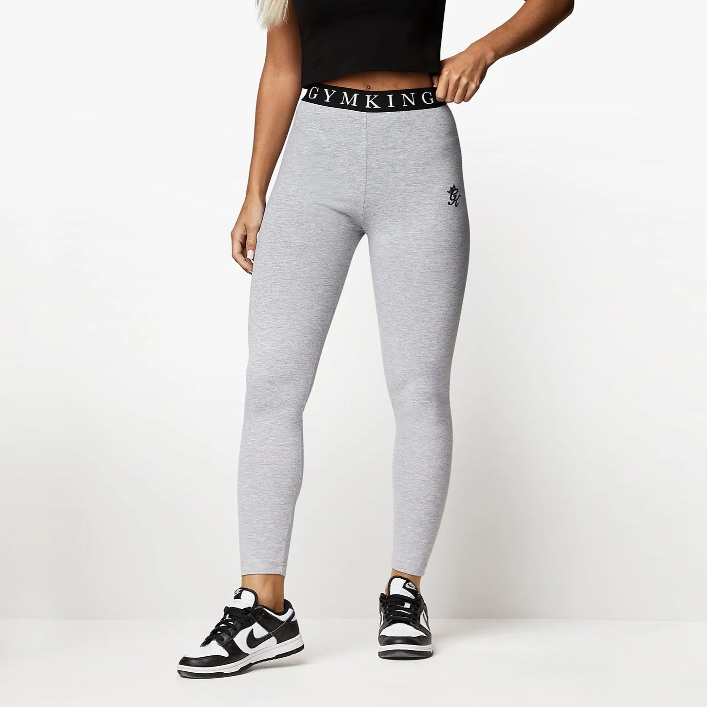 Gym King Linear Tape Legging - Grey Marl sold by The Gym King product image thumbnail 2