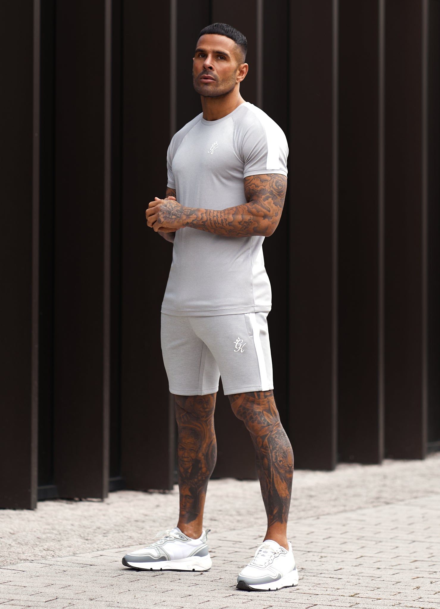 Gym King Core Plus Poly Tee - Grey Marl/White sold by The Gym King product image thumbnail 3