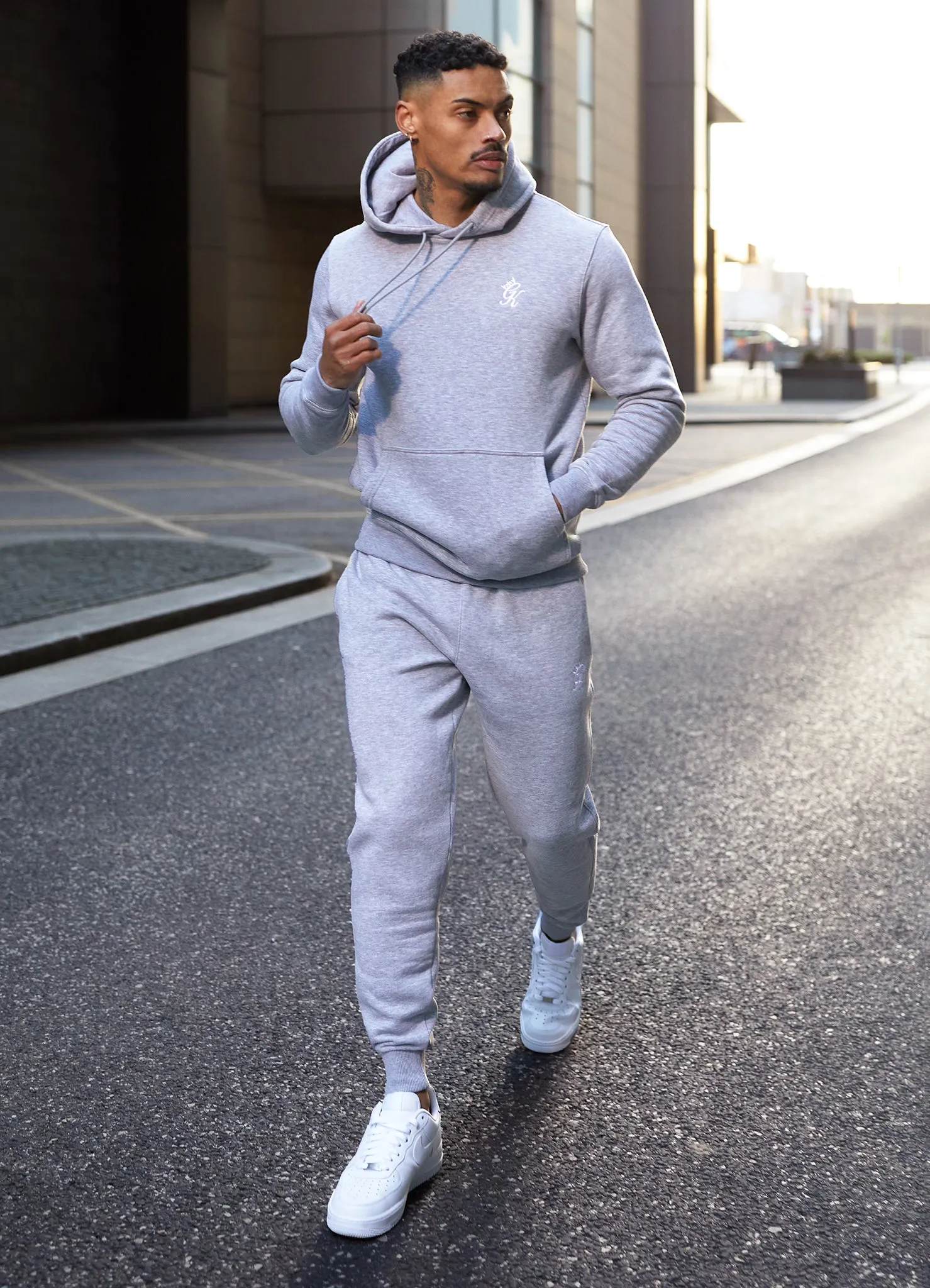 Gym King Fundamental Fleece Hood - Grey Marl sold by The Gym King product image thumbnail 3