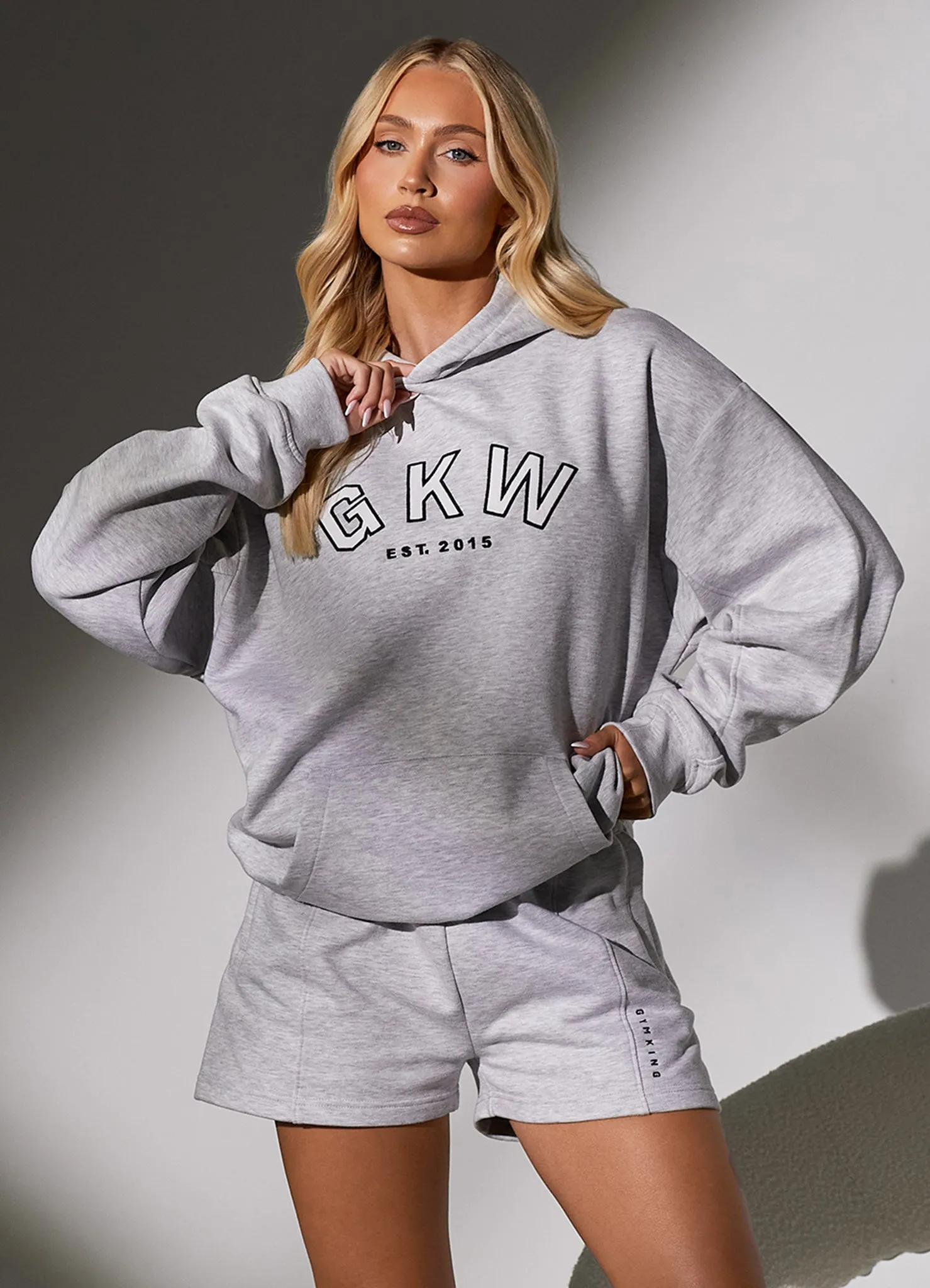 GKW Relaxed Fit Hoodie - Snow Marl sold by The Gym King