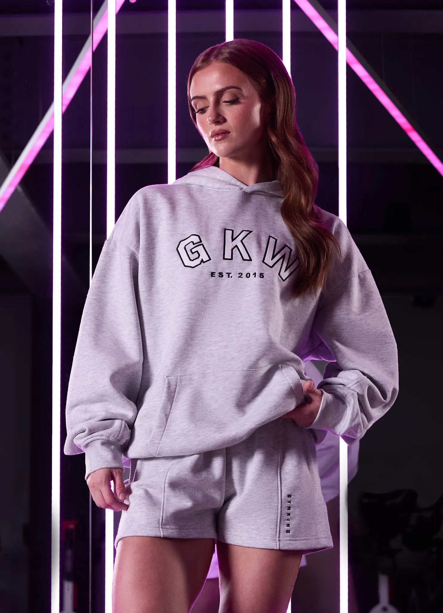 GKW Relaxed Fit Hoodie - Snow Marl sold by The Gym King product image thumbnail 4