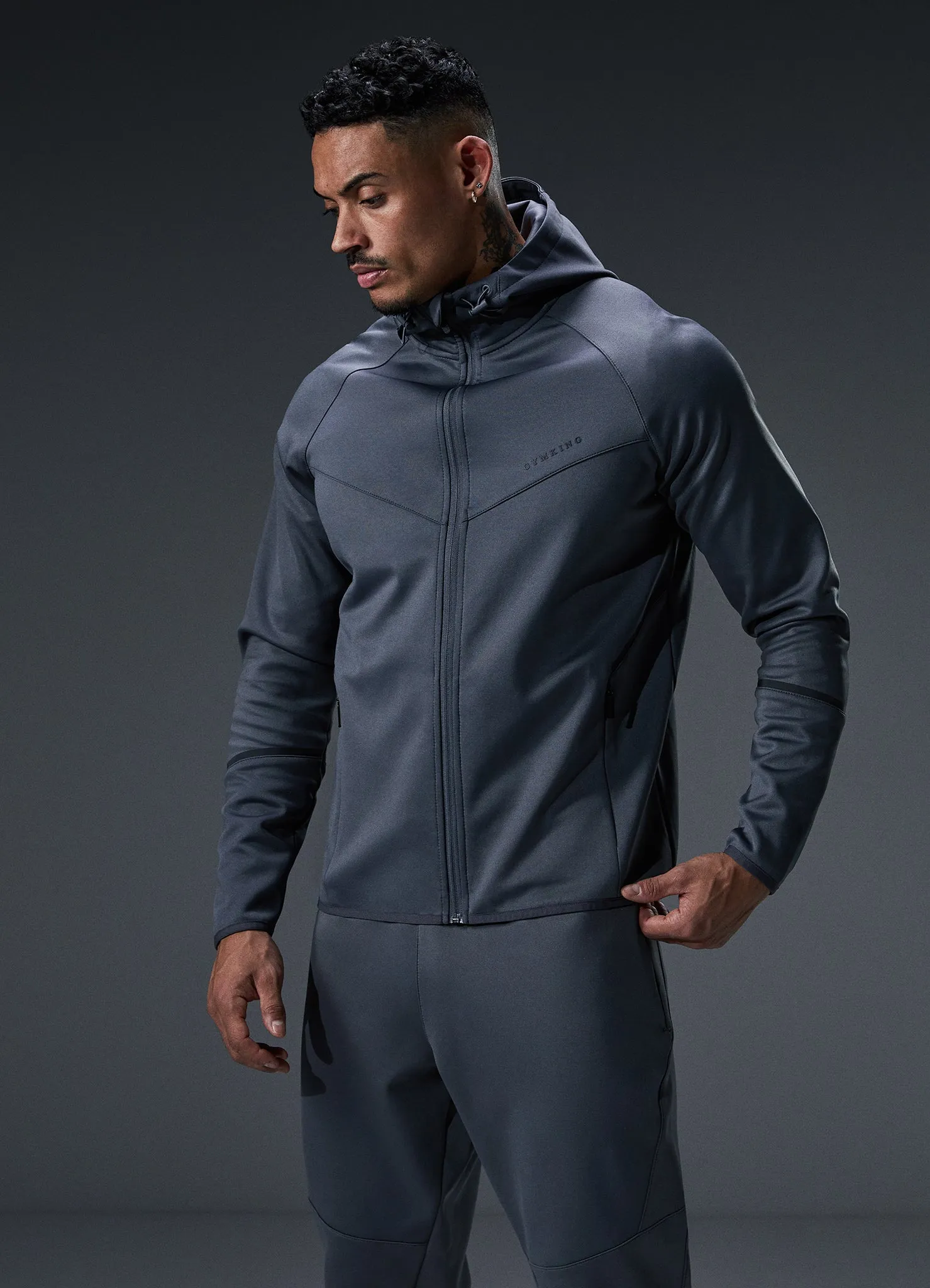 Gym King Alpha Poly Tracksuit - Graphite sold by The Gym King product image thumbnail 4