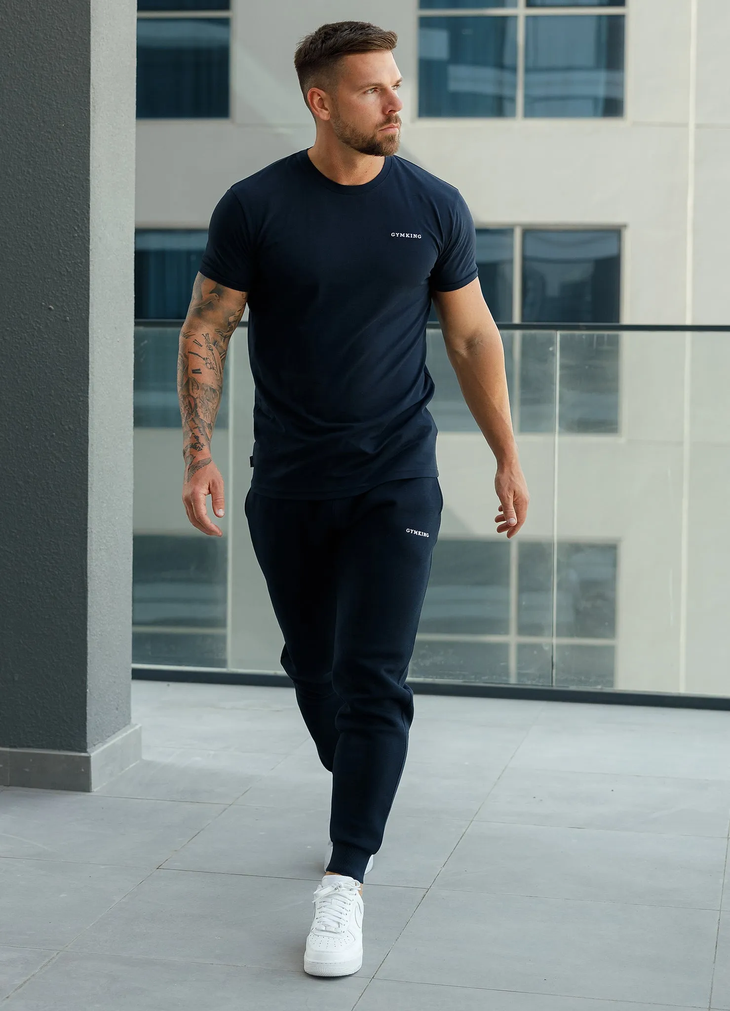 Gym King Fundamental Linear Tee - Navy sold by The Gym King product image thumbnail 4