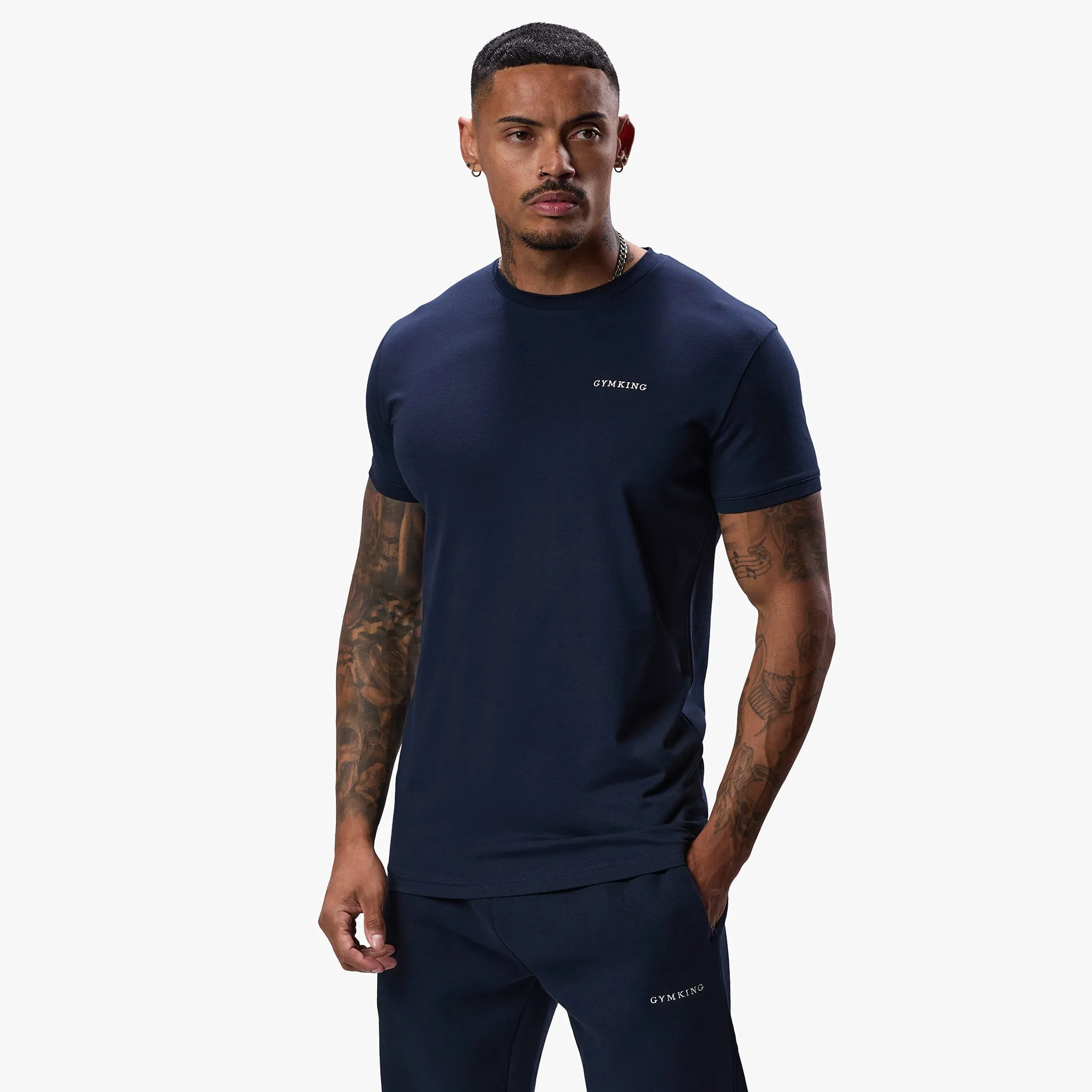 Gym King Fundamental Linear Tee - Navy sold by The Gym King product image thumbnail 2