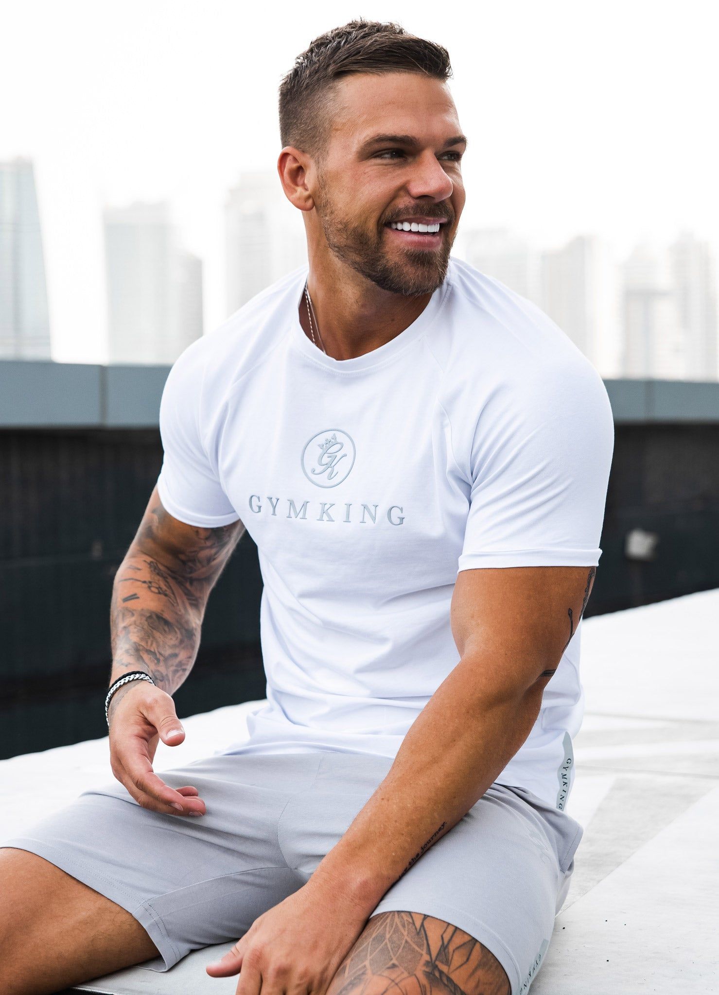 Gym King Pro Jersey Tee - White sold by The Gym King