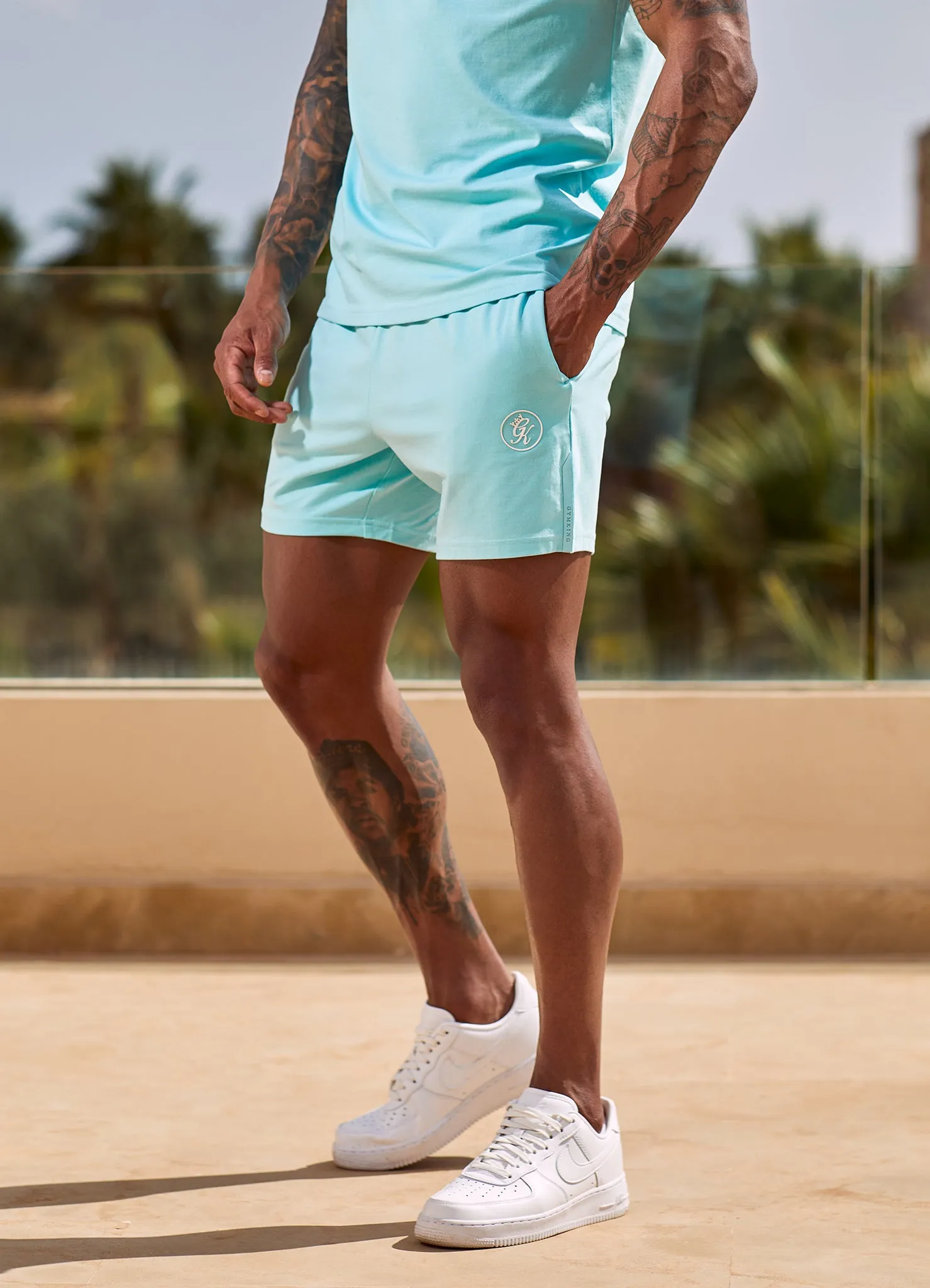 Gym King Pro Jersey Short - Aqua Sky sold by The Gym King product image thumbnail 5