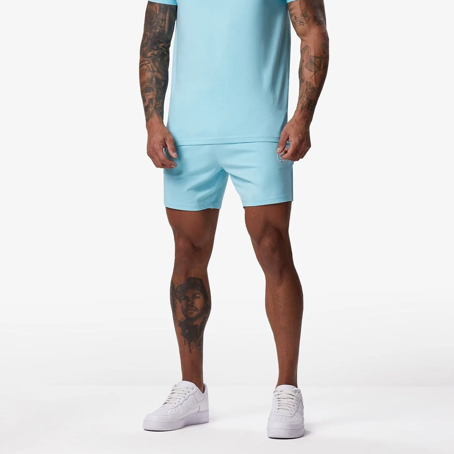 Gym King Pro Jersey Short - Aqua Sky sold by The Gym King product image thumbnail 2
