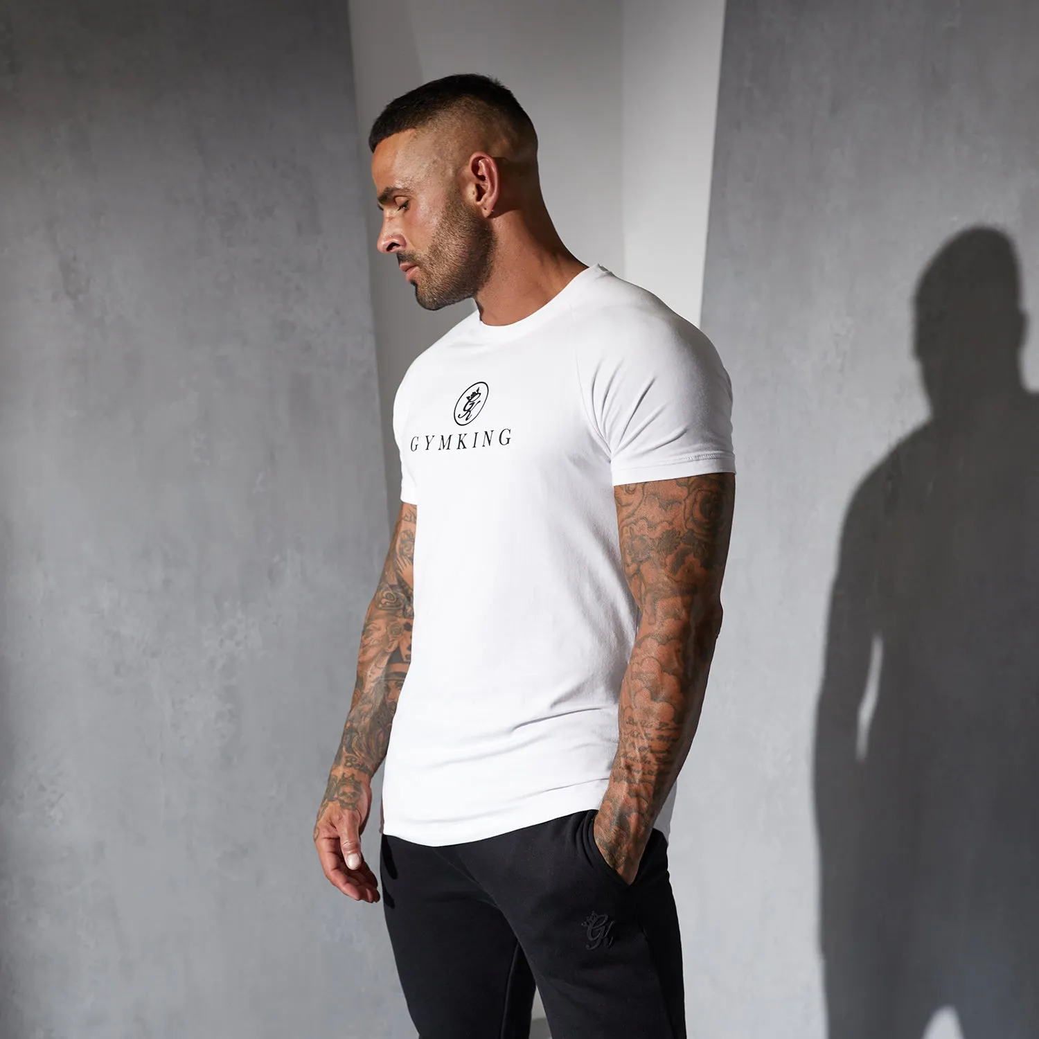 Gym King Pro Tee - White sold by The Gym King product image thumbnail 2