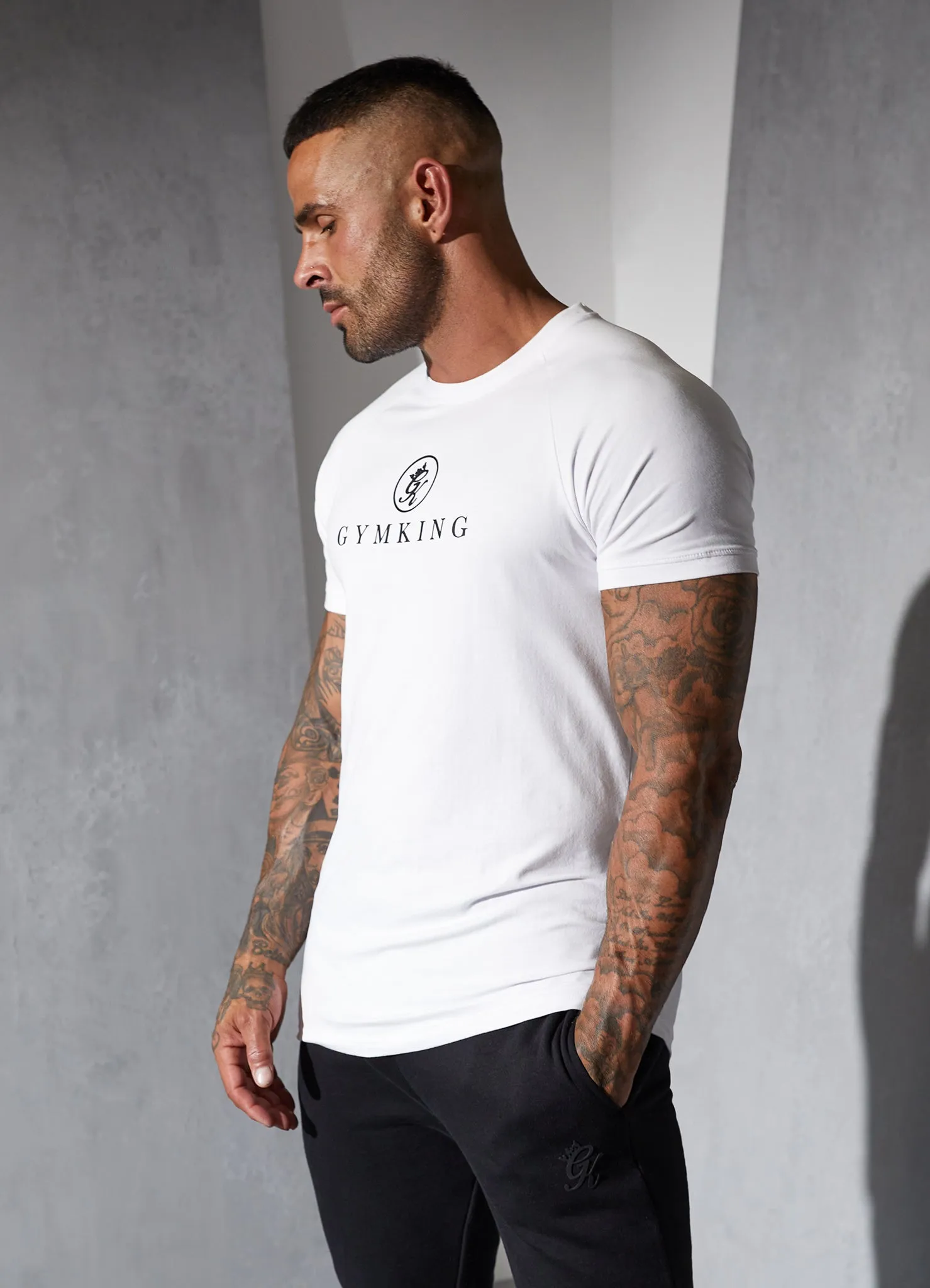 Gym King Pro Tee - White sold by The Gym King product image thumbnail 3