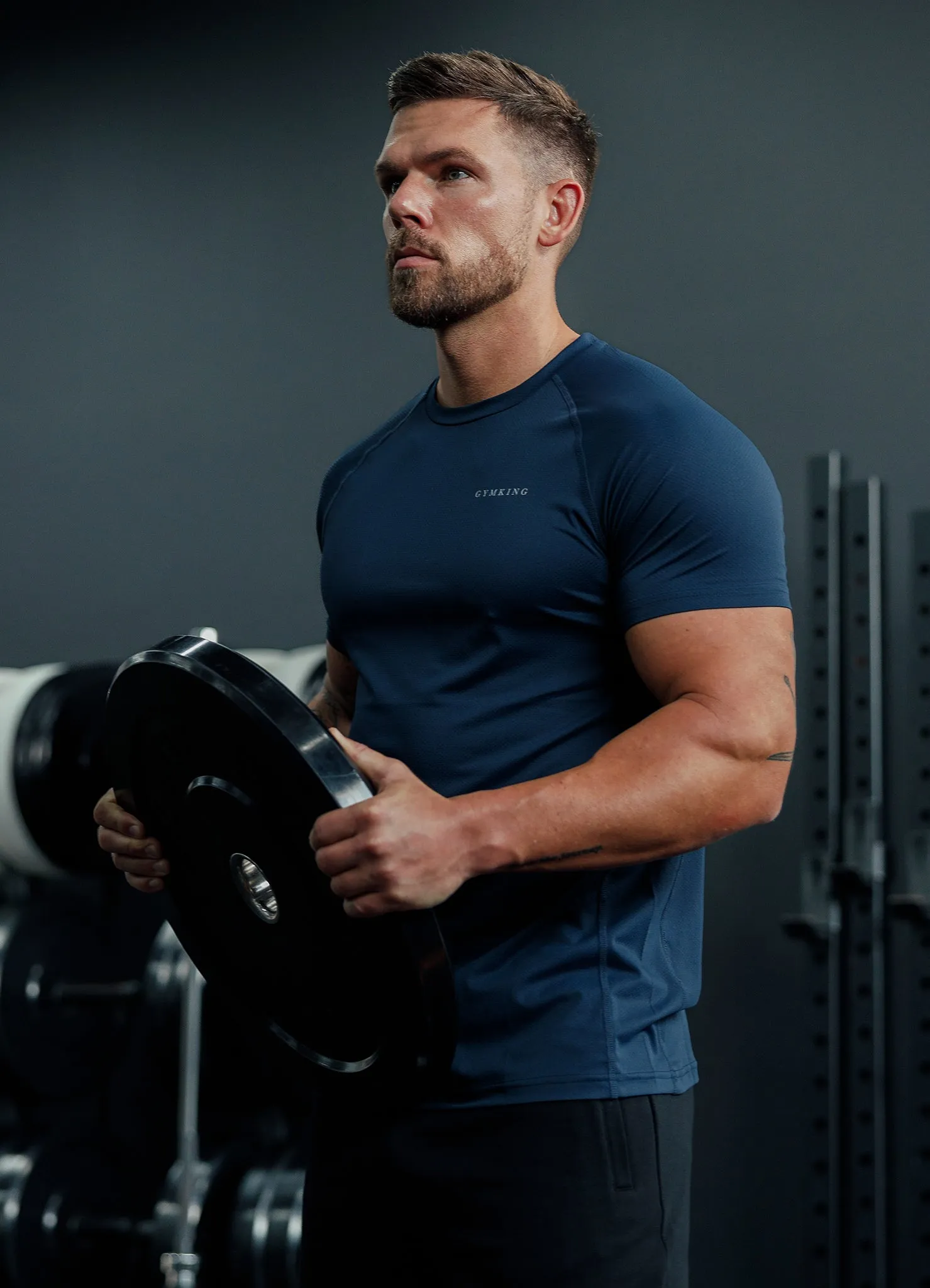 Gym King Energy Linear Tee - Navy sold by The Gym King product image thumbnail 4