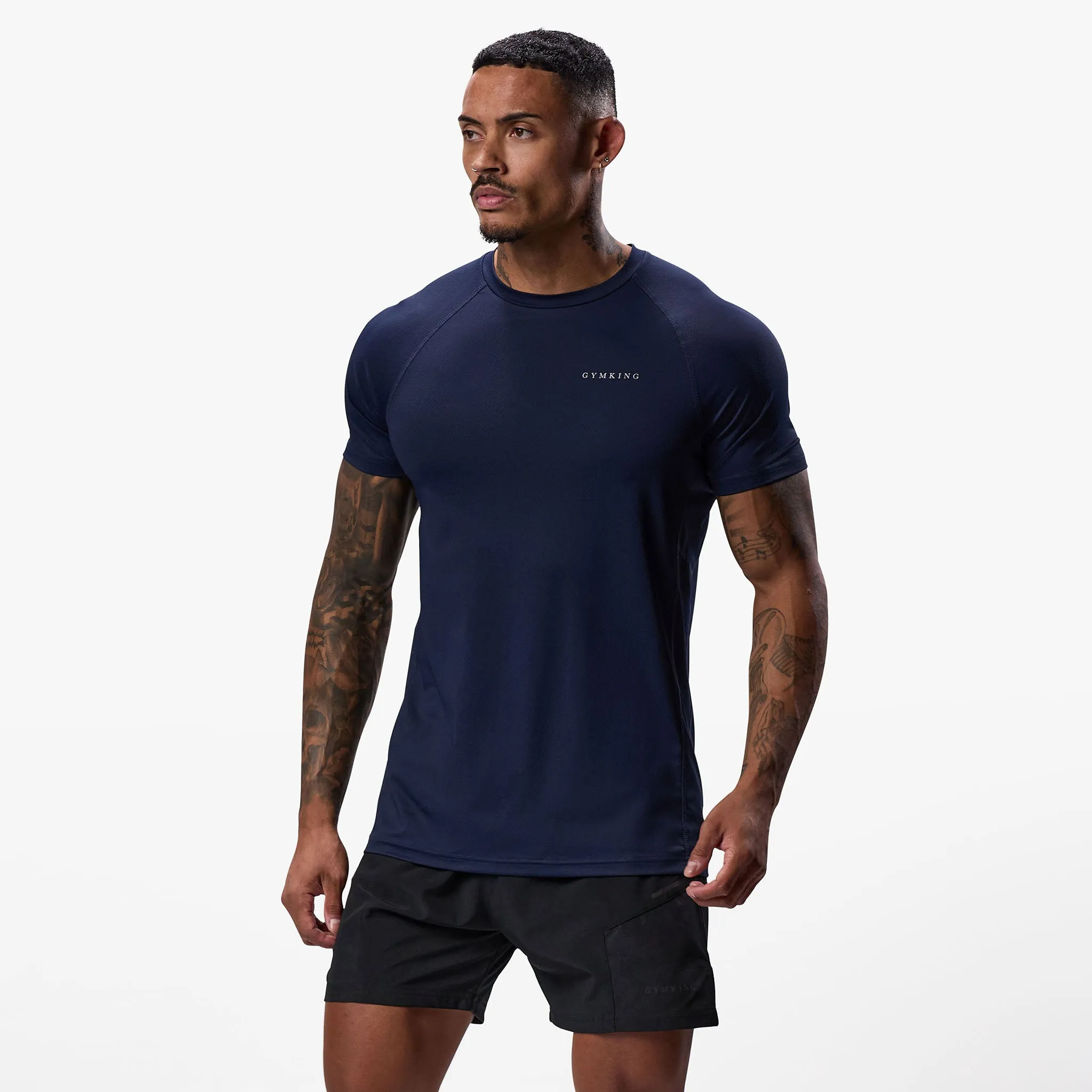 Gym King Energy Linear Tee - Navy sold by The Gym King product image thumbnail 2