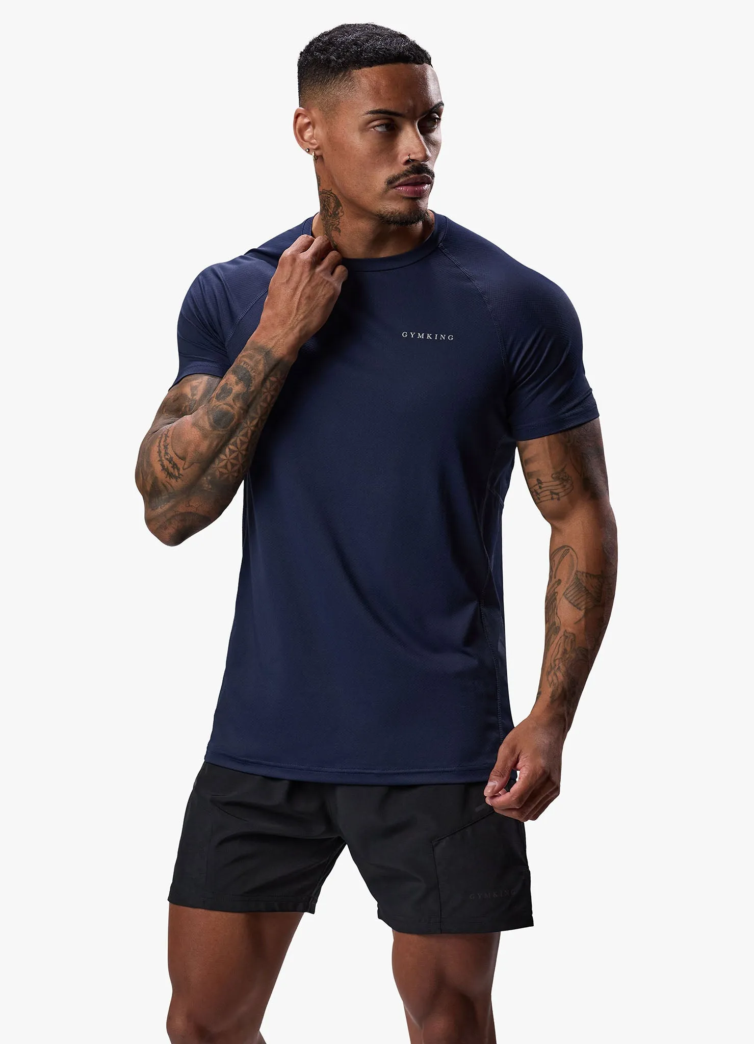 Gym King Energy Linear Tee - Navy sold by The Gym King product image thumbnail 5