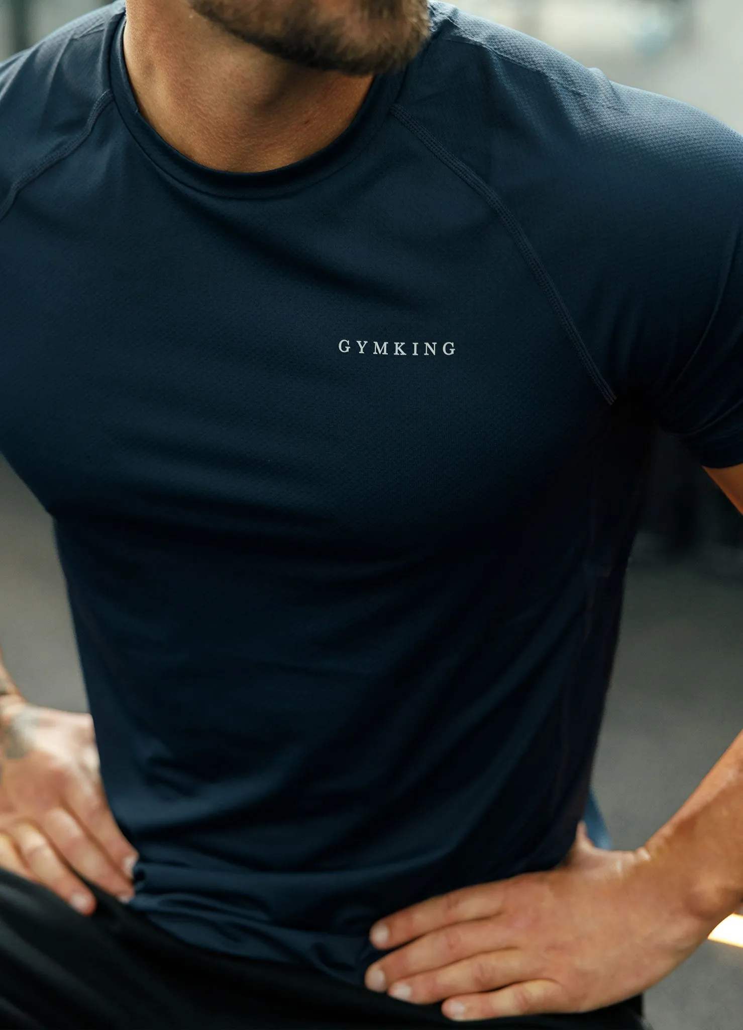 Gym King Energy Linear Tee - Navy sold by The Gym King product image thumbnail 3