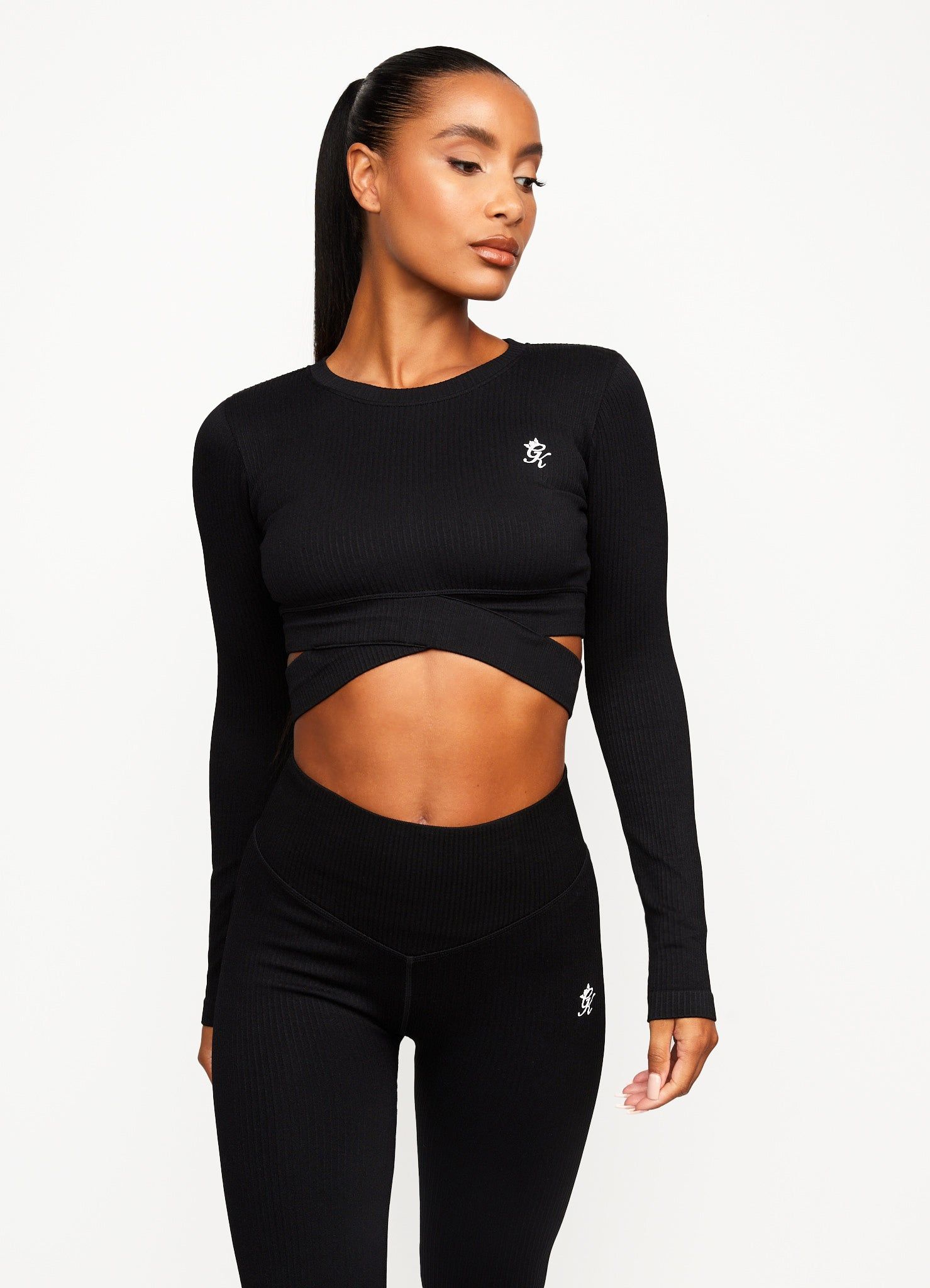 Gym King Balance Long Sleeve Top - Black sold by The Gym King