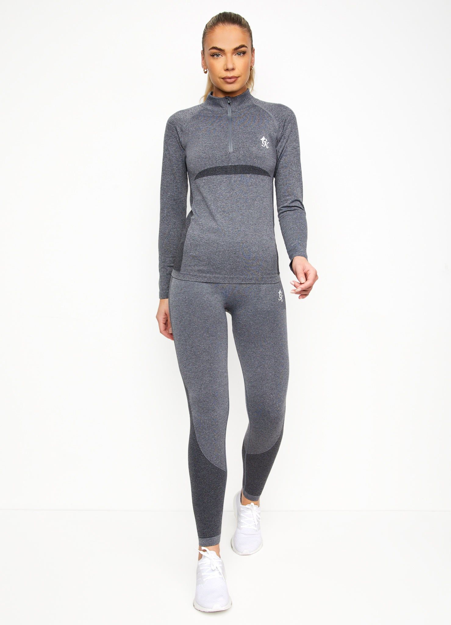 Gym King Energy 1/4 Zip Funnel - Mid Grey Marl sold by The Gym King product image thumbnail 6