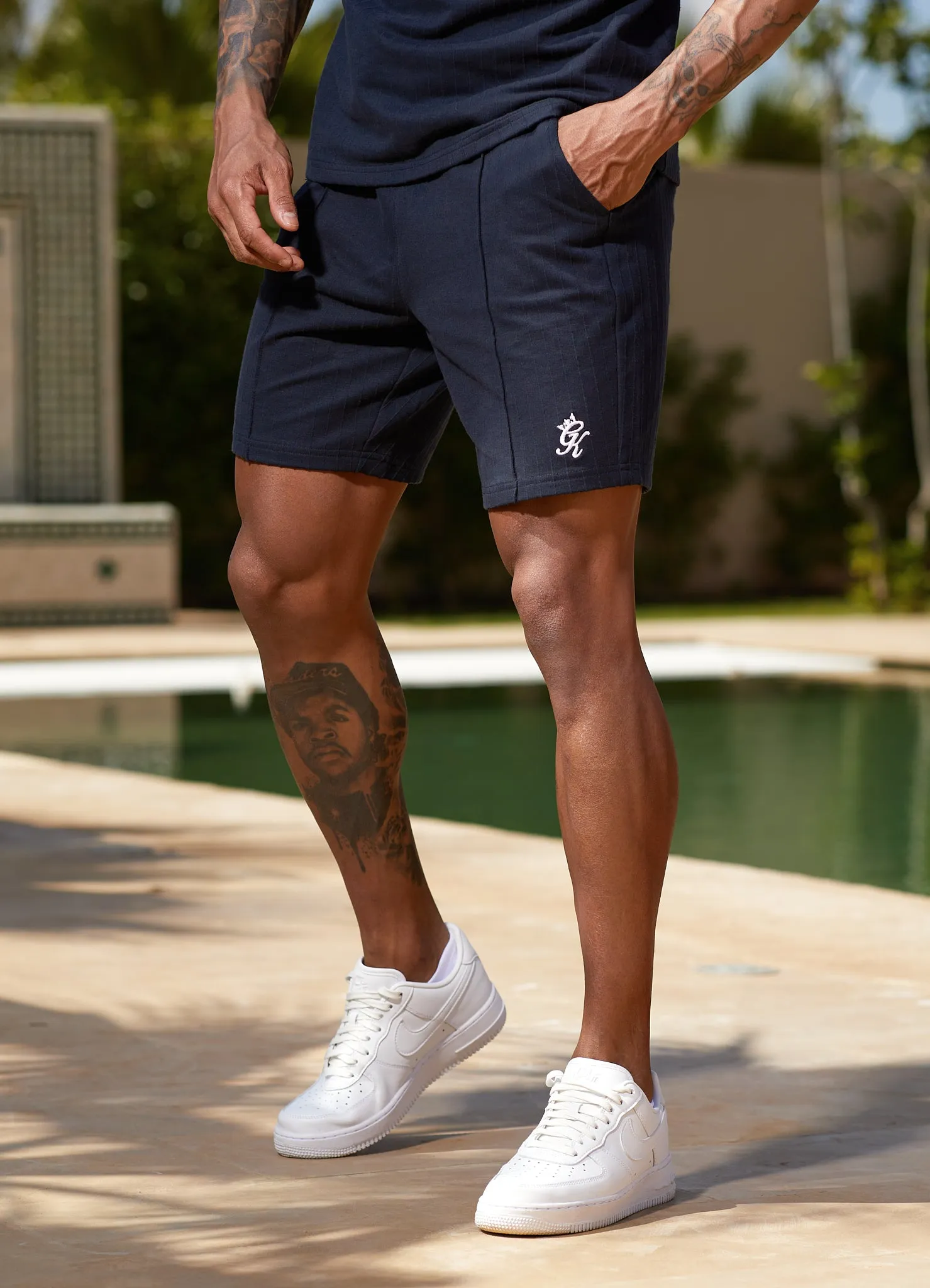 Gym King Riviera Signature Short - Navy sold by The Gym King