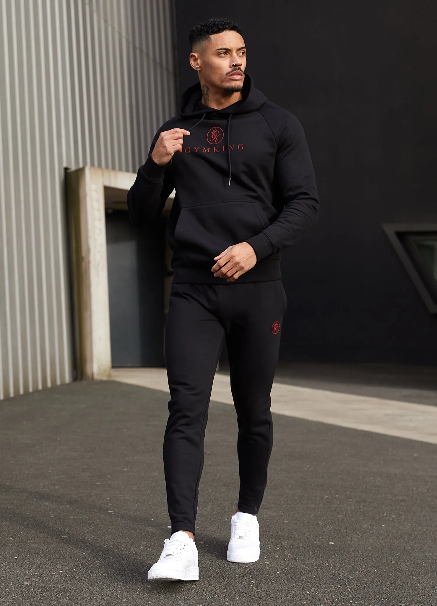 Gym King Pro Logo Jogger - Black/Red sold by The Gym King product image thumbnail 3