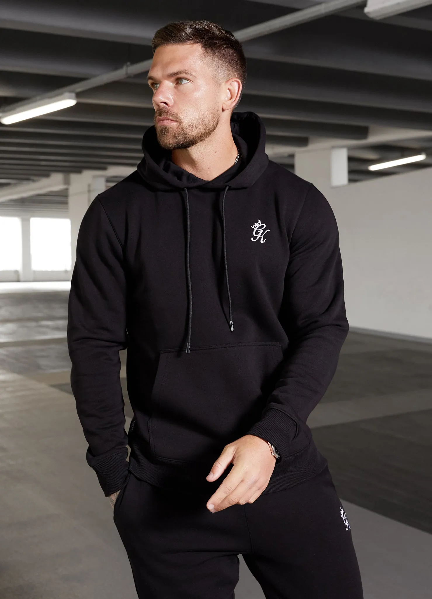 Gym King Fundamental Fleece Hood - Black sold by The Gym King