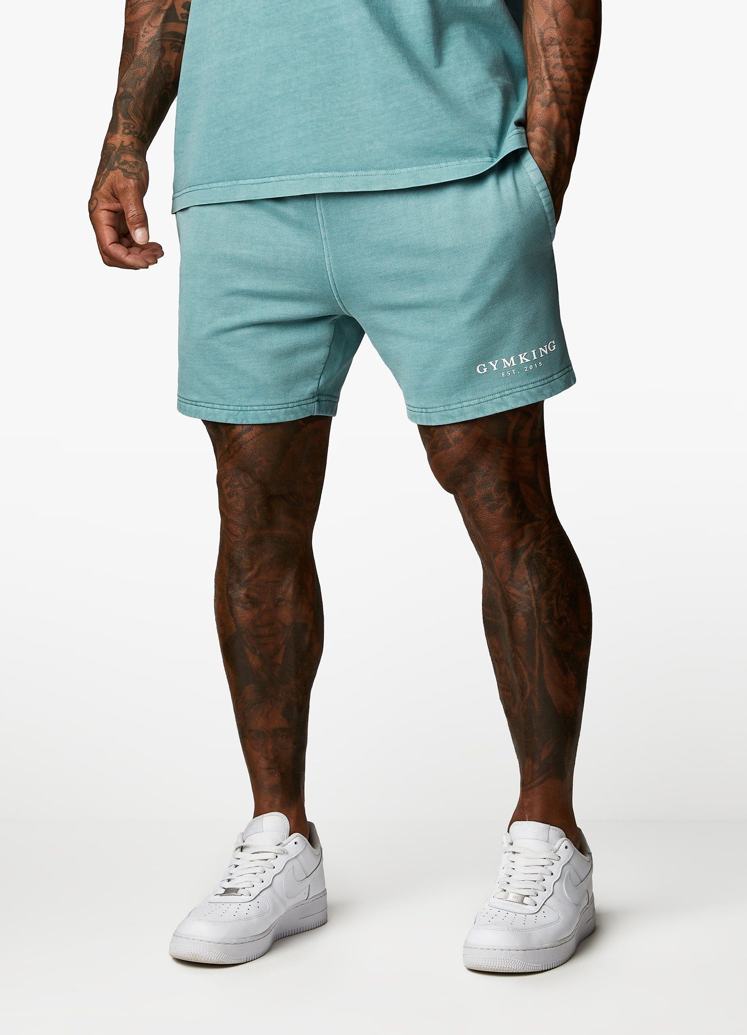 Gym King Est. Legacy Short - Washed Ink Teal sold by The Gym King product image thumbnail 5