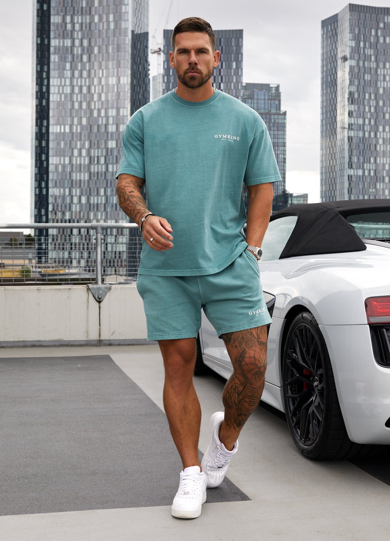 Gym King Est. Legacy Short - Washed Ink Teal sold by The Gym King product image thumbnail 3