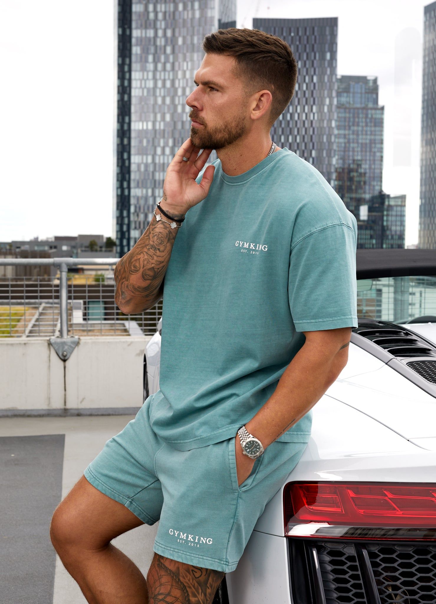 Gym King Est. Legacy Short - Washed Ink Teal sold by The Gym King product image thumbnail 4
