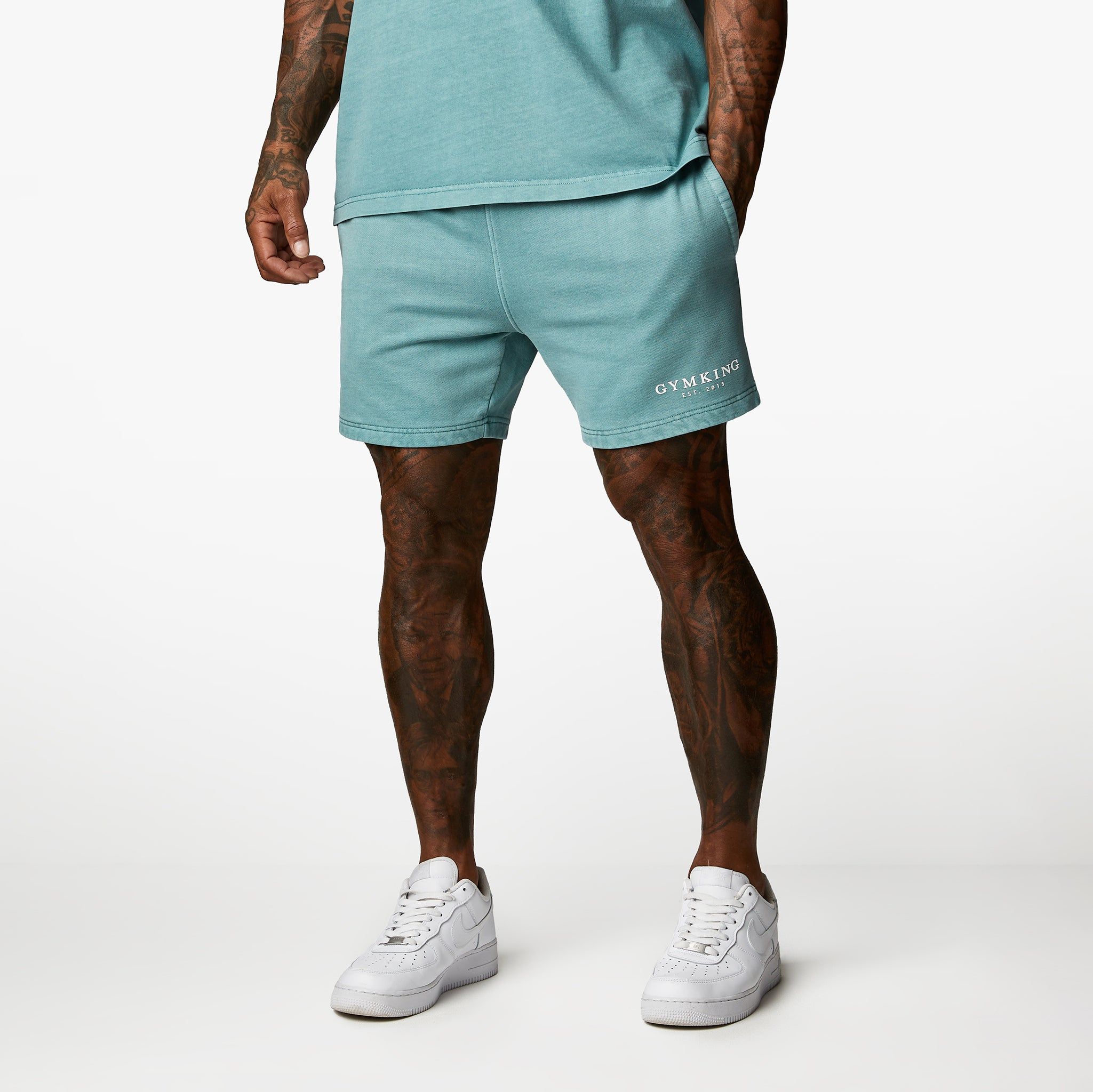 Gym King Est. Legacy Short - Washed Ink Teal sold by The Gym King product image thumbnail 2