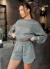 Gym King Spirit of Summer Drop Sleeved Crew - Dusk Green sold by The Gym King