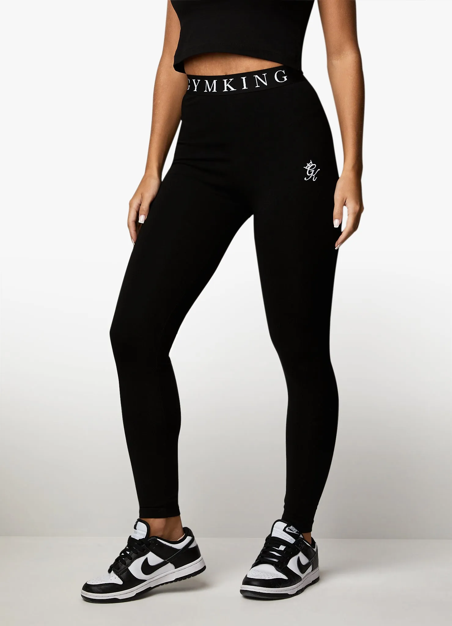 Gym King Linear Tape Legging - Black sold by The Gym King