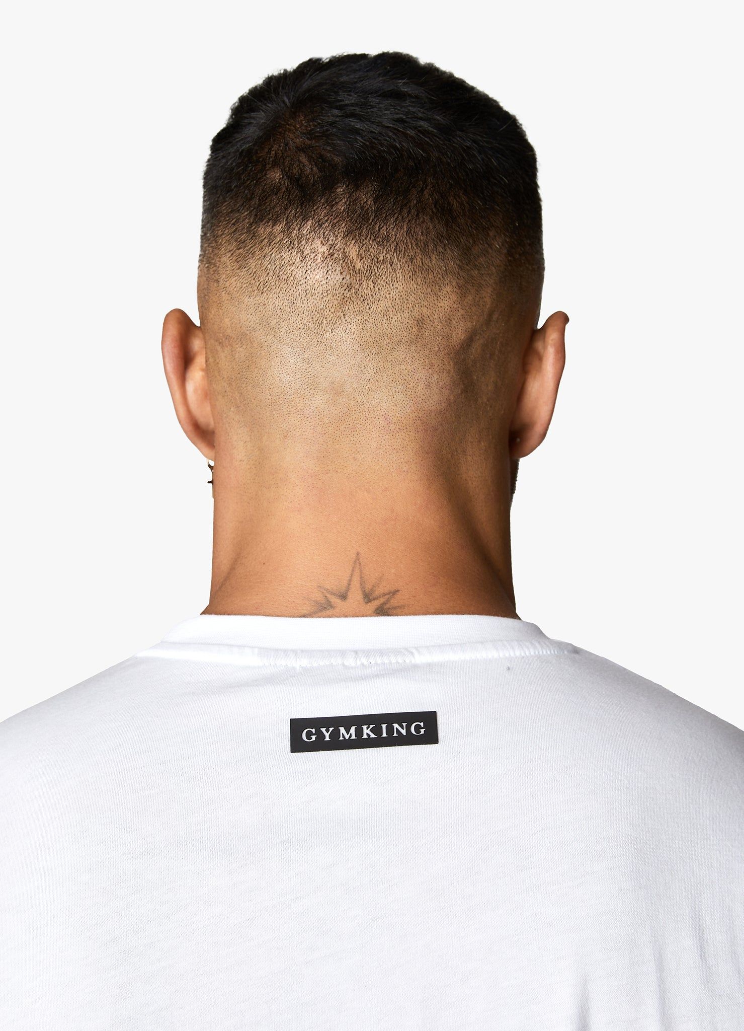 Gym King Covert Linear Logo Tee - White sold by The Gym King product image thumbnail 4