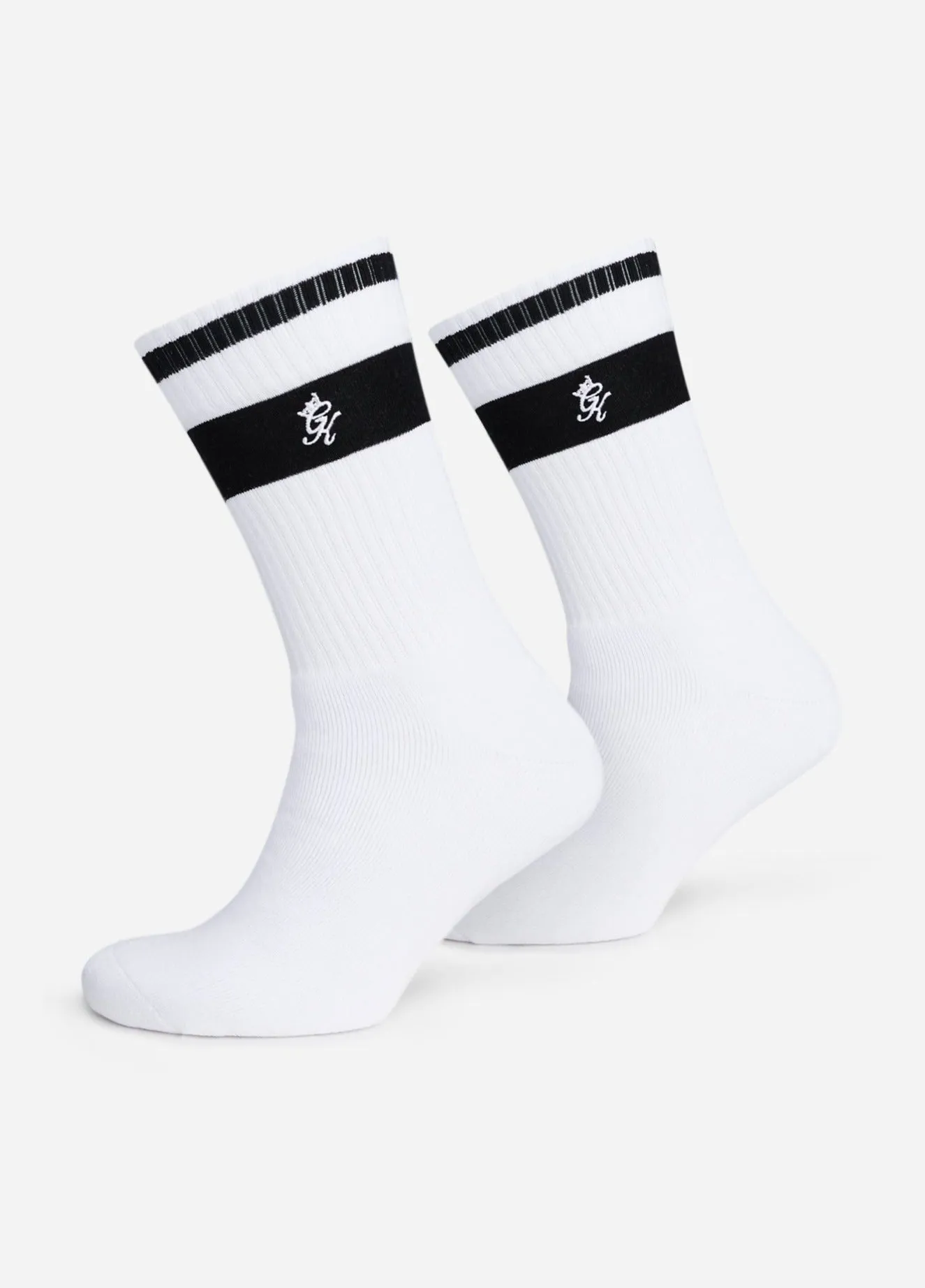 Gym King Fundamental Socks (2pk) - White sold by The Gym King