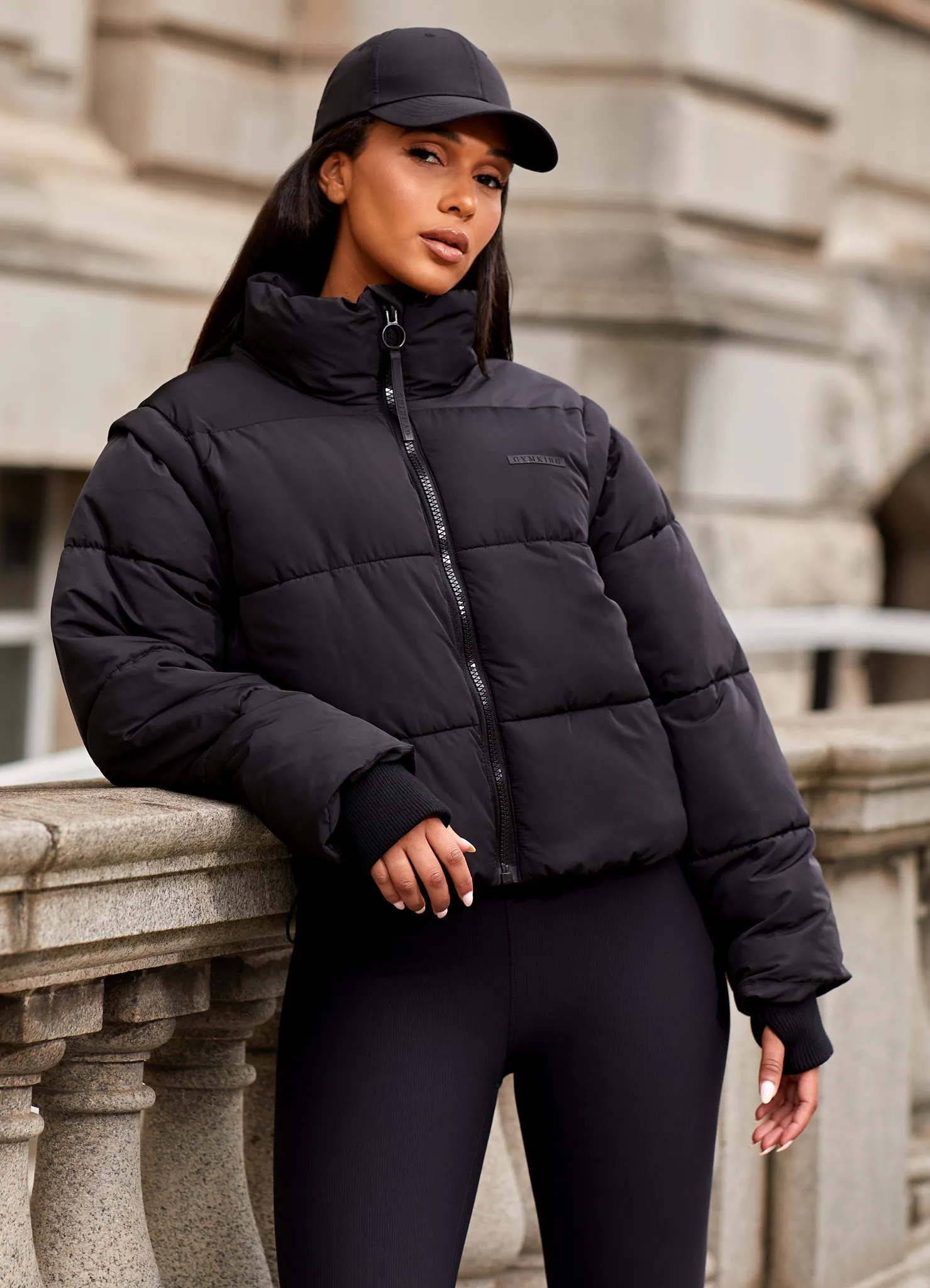 Gym King Align 2-in-1 Crop Puffer - Black sold by The Gym King product image thumbnail 4
