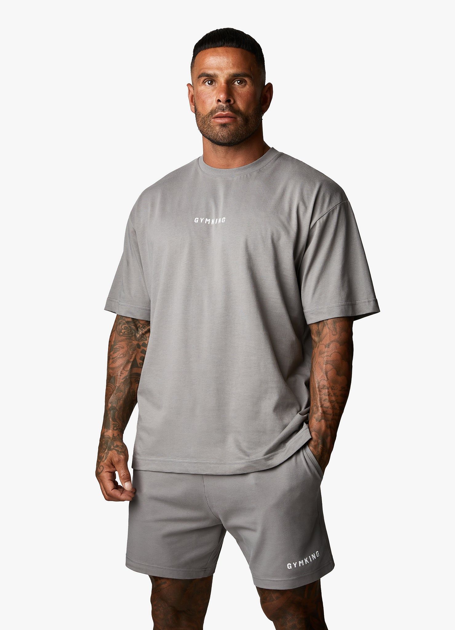 Gym King Training Division Tee - Grey/White sold by The Gym King product image thumbnail 3