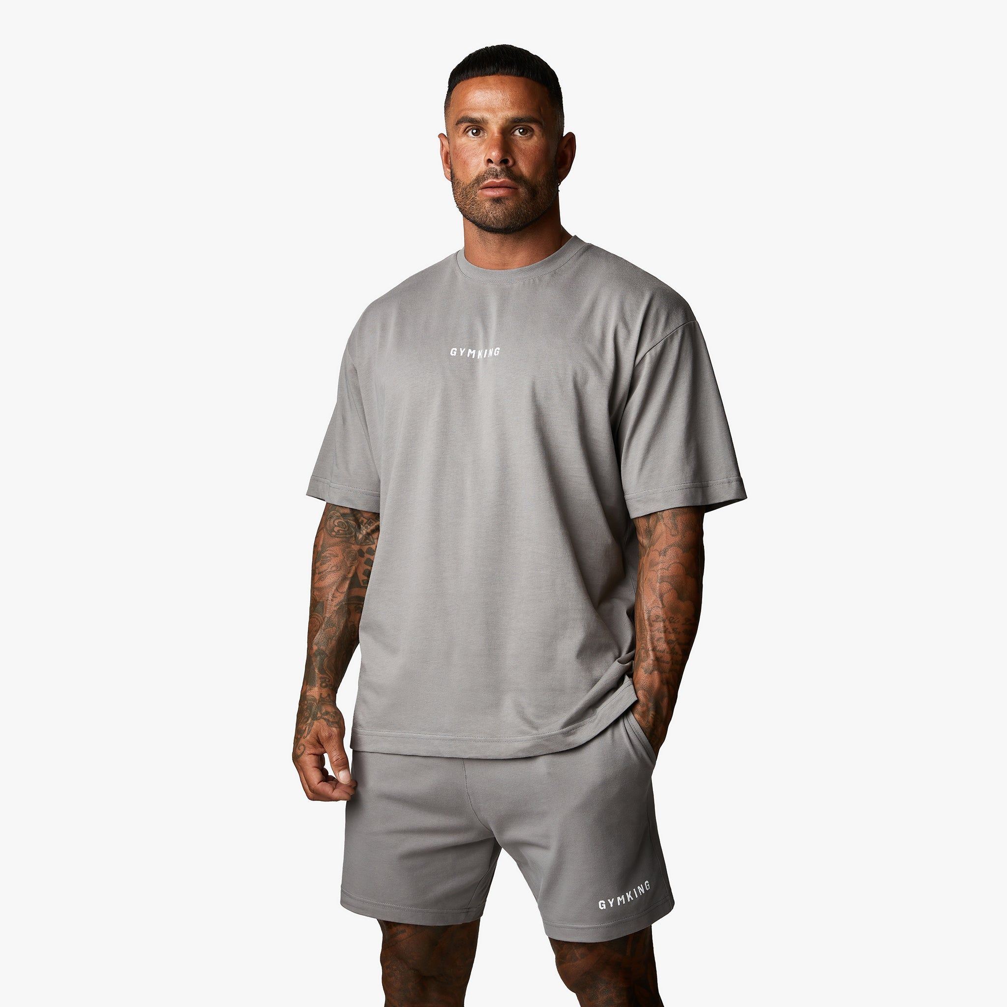 Gym King Training Division Tee - Grey/White sold by The Gym King product image thumbnail 2