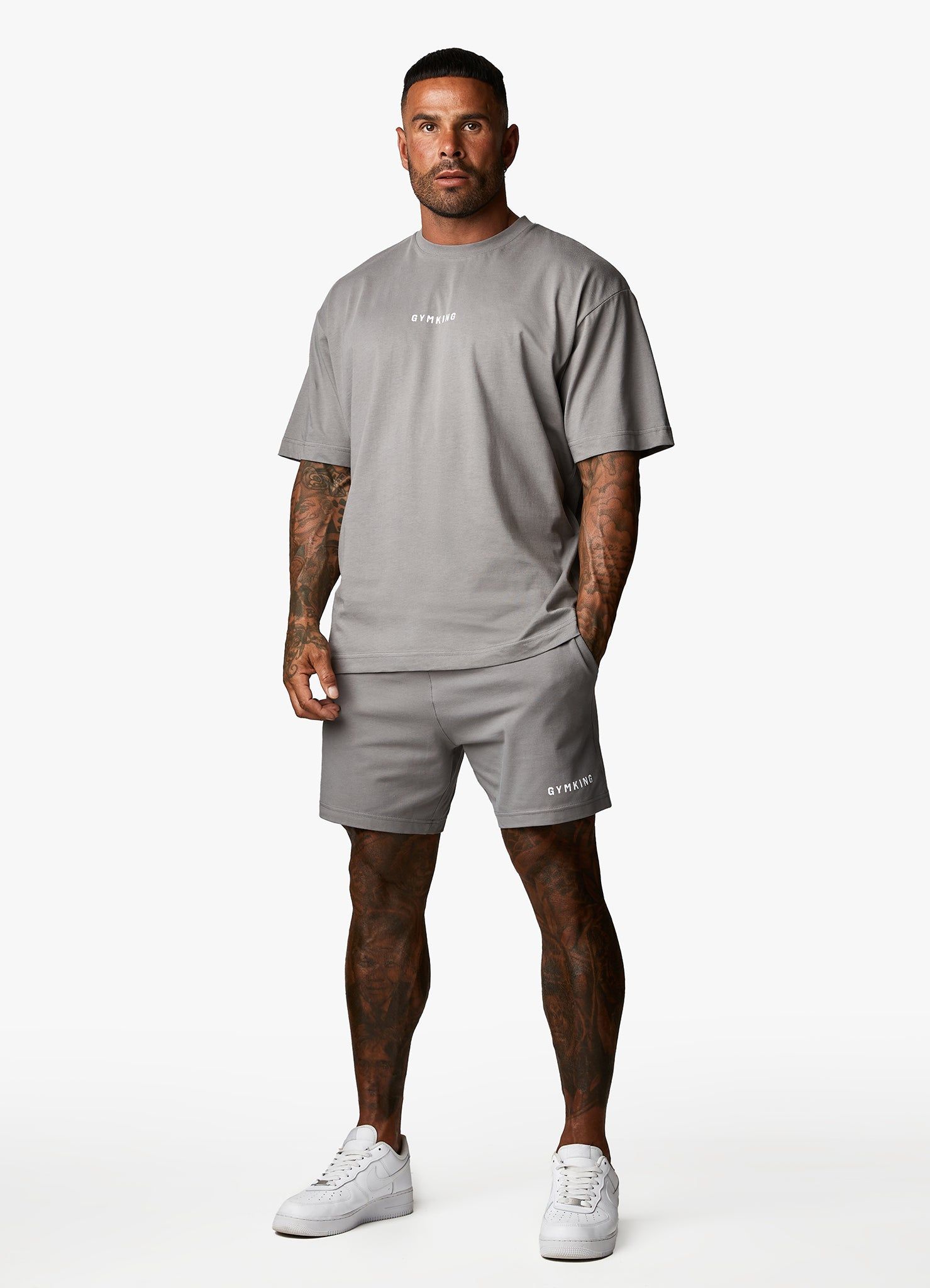 Gym King Training Division Tee - Grey/White sold by The Gym King product image thumbnail 7