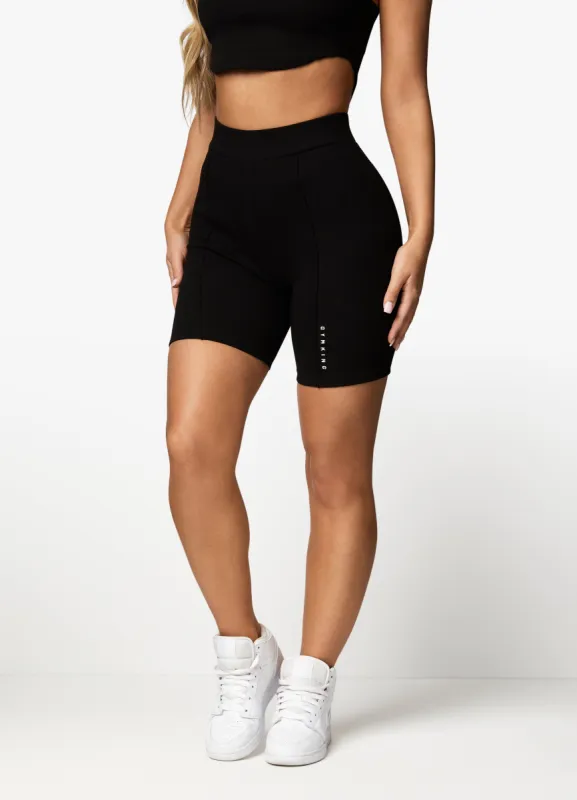 Gym King Raised Seam Cycle Short - Black sold by The Gym King