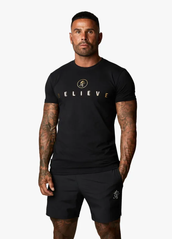 Gym King Believe Limited Edition Fight Division Tee - Black/Gold sold by The Gym King