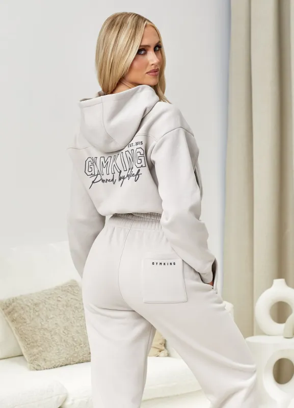 Gym King Powered By Belief Tracksuit - Light Stone sold by The Gym King