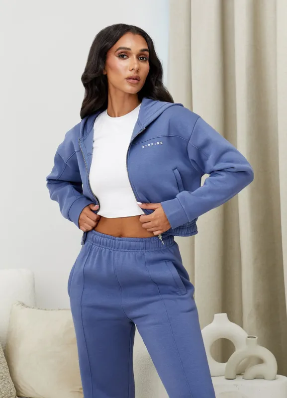 Gym King Powered By Belief FZ Hood - Blue Steel sold by The Gym King