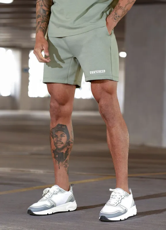 Gym King Box Logo Short - Soft Khaki sold by The Gym King