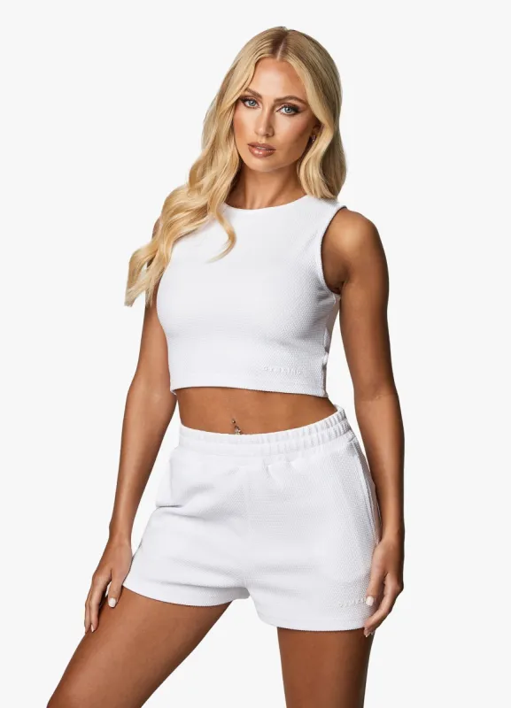 Gym King Textured Top - White sold by The Gym King