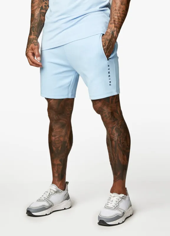 Gym King Linear Print Interlock Short - Tranquil Blue sold by The Gym King