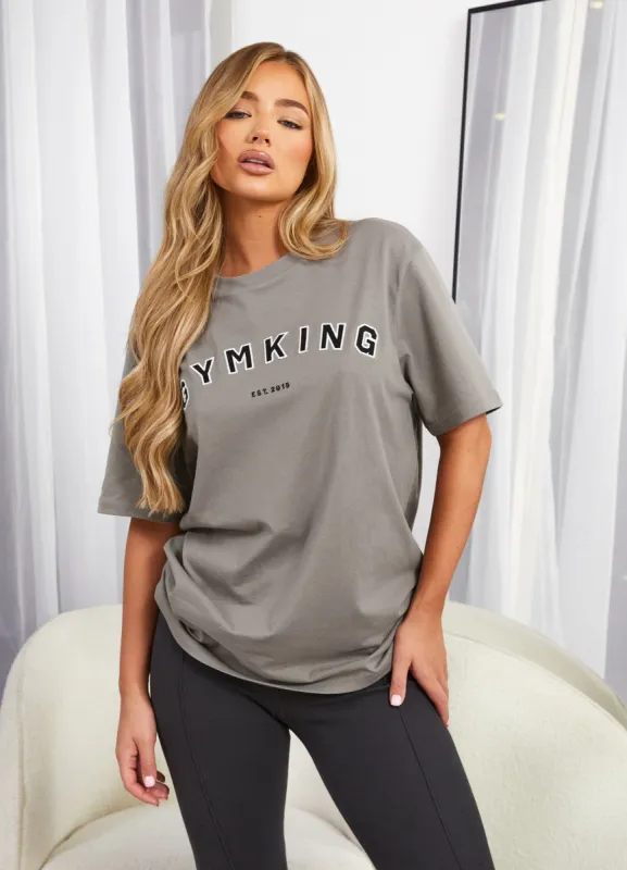 Gym King Shadow BF Tee - Taupe sold by The Gym King