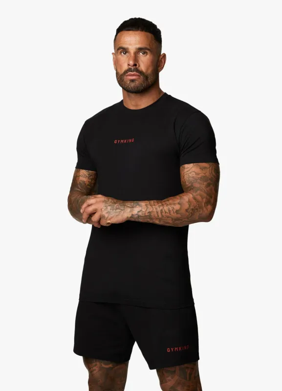 Gym King Resilience Tee - Black/Red sold by The Gym King