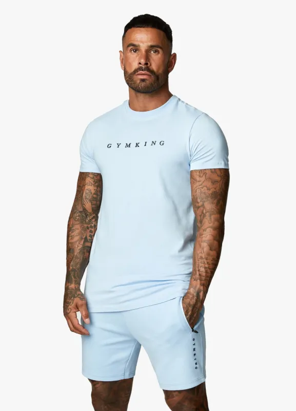 Gym King Linear Print Tee - Tranquil Blue sold by The Gym King