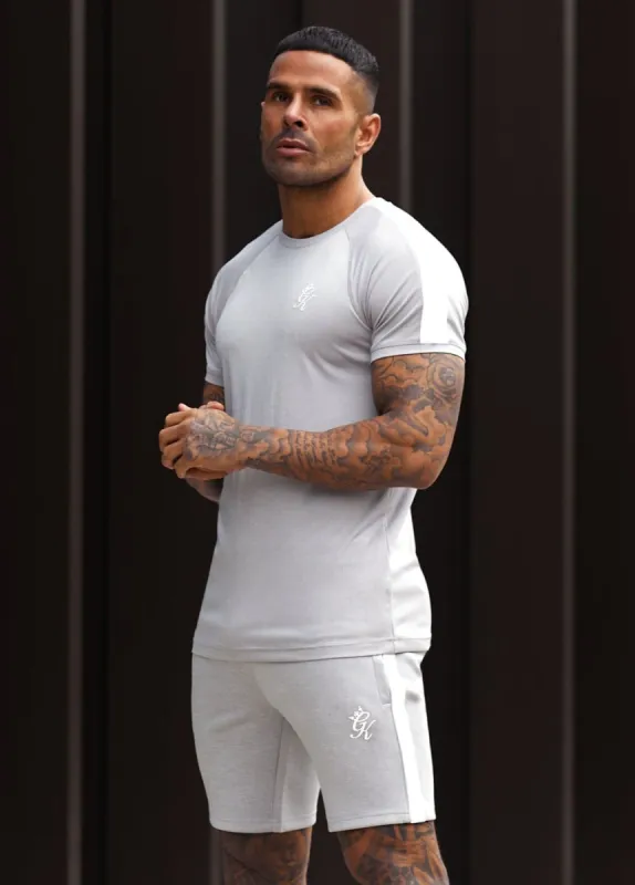 Gym King Core Plus Poly Tee - Grey Marl/White sold by The Gym King
