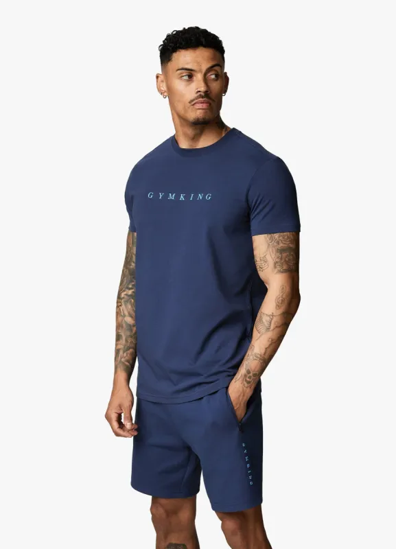 Gym King Linear Print Tee - Moonlight Blue sold by The Gym King