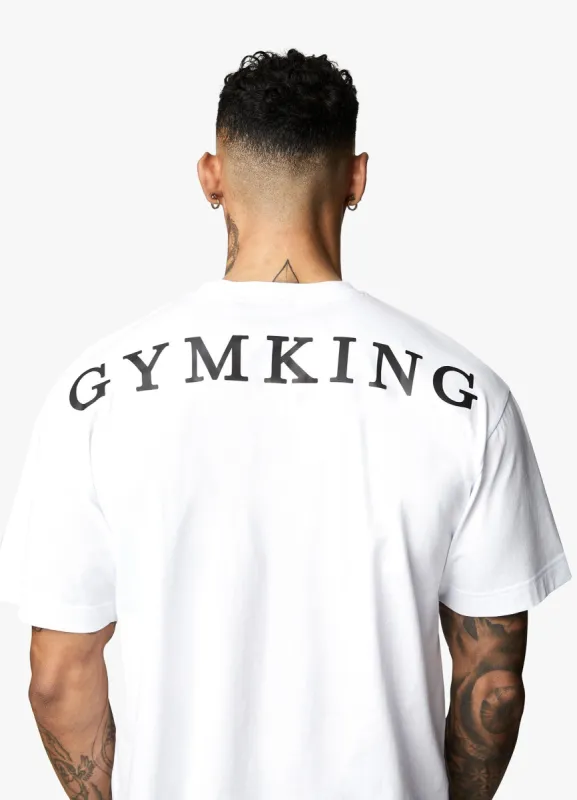 Gym King Linear Arch Tee - White sold by The Gym King